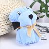 Hair Drying Towel Fluffy Reusable Puppy Shape Lovely Cartoon Coral Fleece Towel Wedding