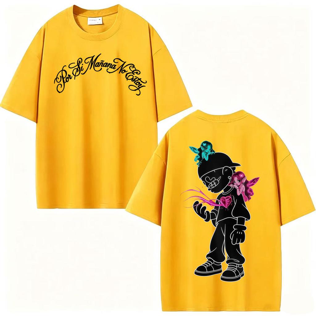 Rapper Omar Courtz Porsi Manana No Estoy Tour 2026 Album T ShirtsUnisex Fashion Aesthetic 100% Cotton T-shirt Streetwear