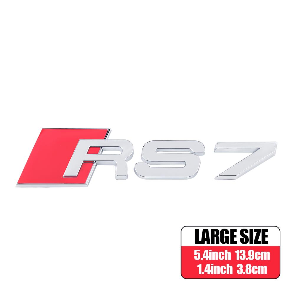 3D ABS RS3 RS4 RS5 RS6 RS7 RS8 Emblem Car Body Rear Trunk Decoration Stickers Accessories For  kcpn5 A4 A6 C7 8V B6 B7 Q7 B8 A3 8P
