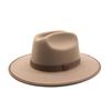 Wełniany kapelusz kowbojski, kapelusz typu fedora z taśmą, europejski i amerykański kapelusz jesienno-zimowy