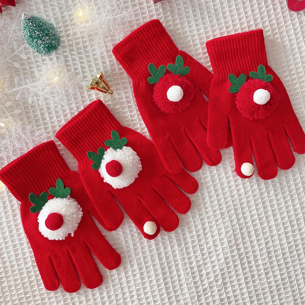Christmas Gingerbread Man Gloves for All Ages Soft Knitted Gloves Lovely Festival Theme Hand Gloves for Christmas Wear