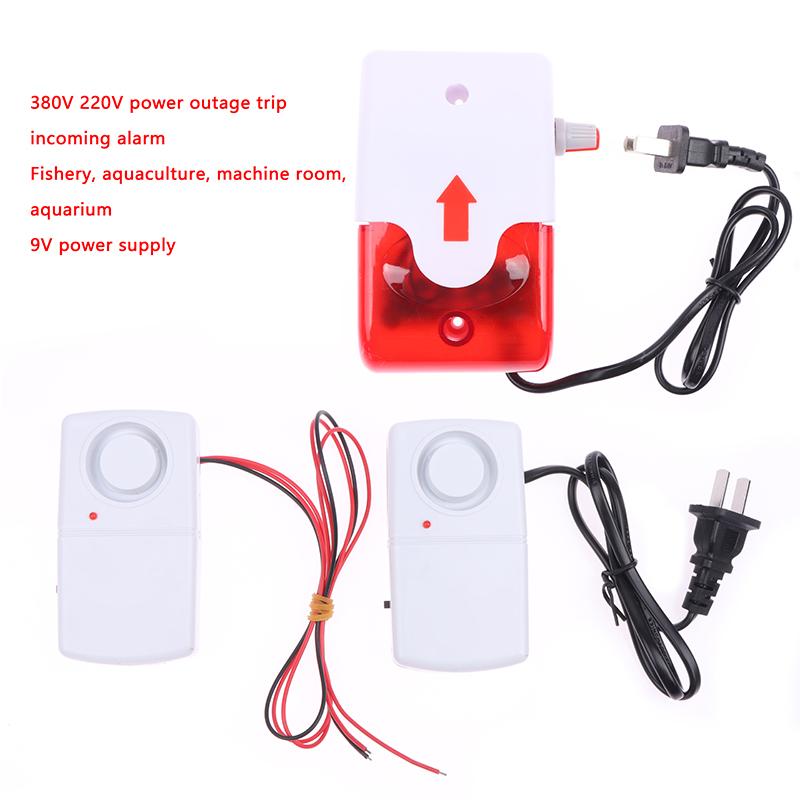 White Led Power Cut Failure Outage Alarm Warning Siren Indicator Automatic 220V 380V Power Failure Alarm