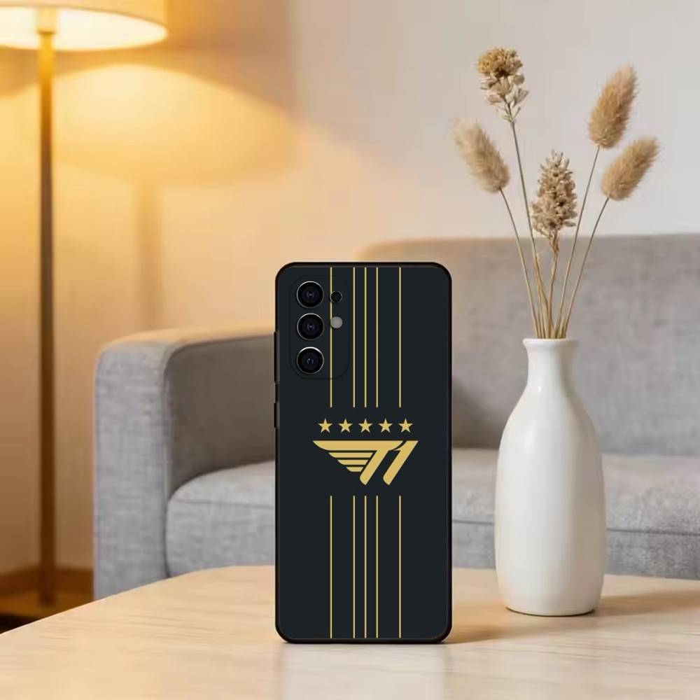 Cool t-T1 E-gaming Design Phone Case Black Silicone Soft For Samsung S25,S24,S21,S22,S23,S30,Ultra,S20,Plus,Fe,Lite