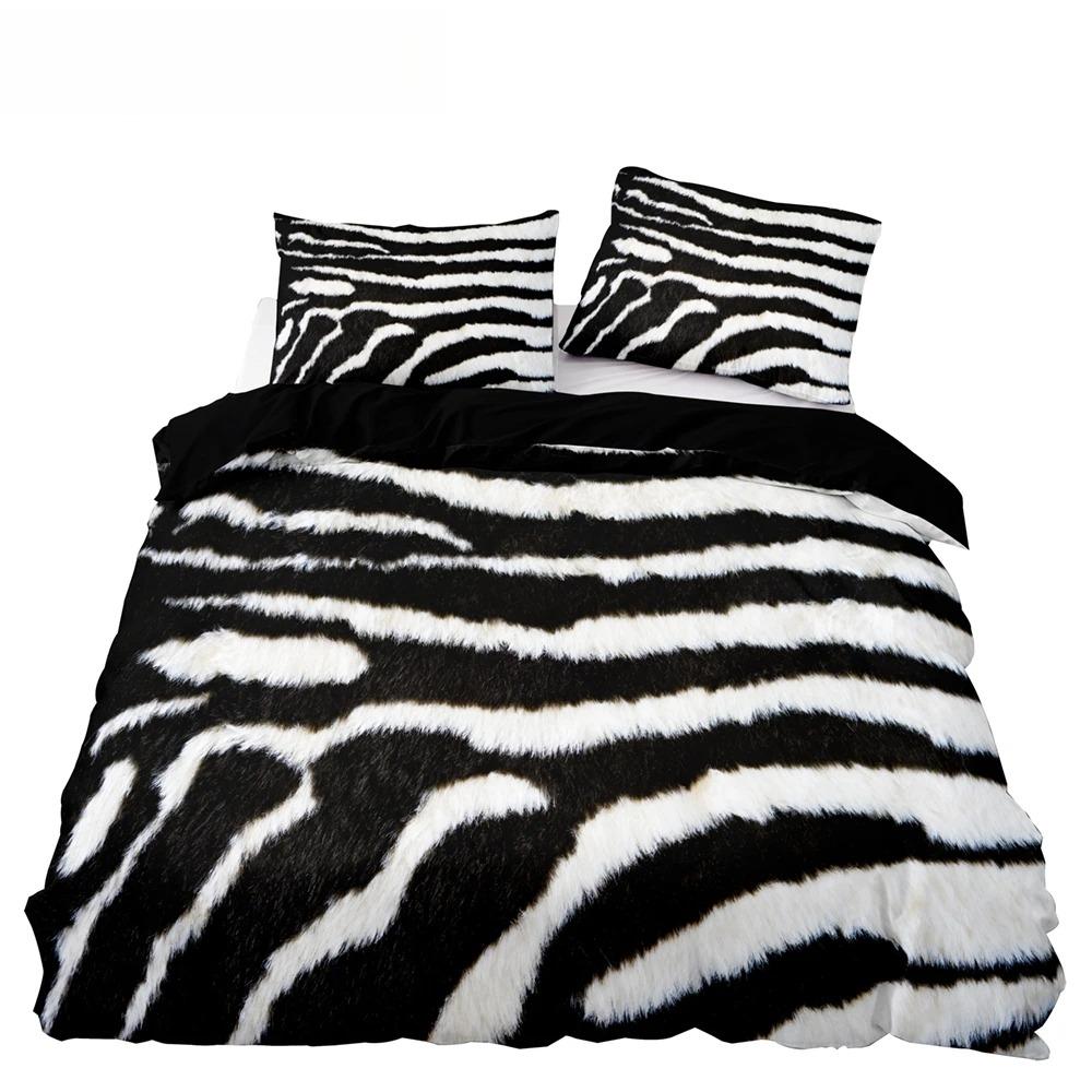 Set Biancheria da Letto Stile Americano Queen Rosa Motivo Leopardo Copripiumino con Federa Singolo Matrimoniale King Piumino Morbido Copriletto