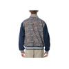Vans All Over Print Letter And Number Long Sleeve Baseball Collar Single Breasted Jacket Men Jacket Blue VN0A7SRQ448