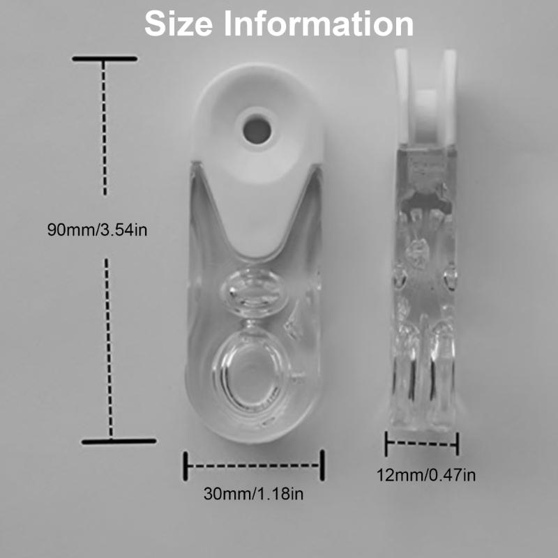 Pack of 8 Venetians Blind Cord Handle, Transparents Plastic Pull Bead Pendant for Roller Shade and Curtains