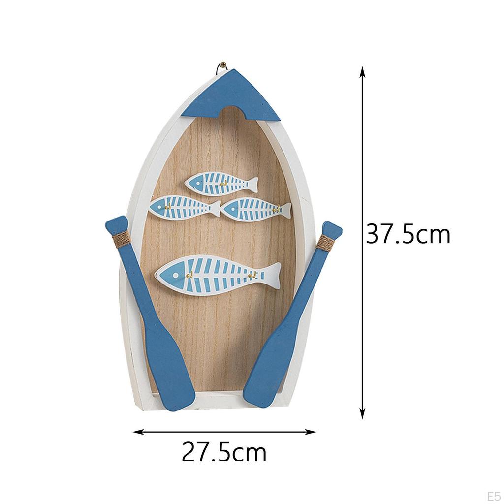 Key Holder for Wall Home Decor Ornaments Mediterranean Style Wood Craft Art