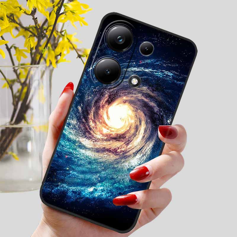For Xiaomi Redmi Note 13 Pro 4G Case Black Silicon TPU Shockproof Soft Cover For Redmi Note13 4G 2024 Protect Capa 13Pro Coque
