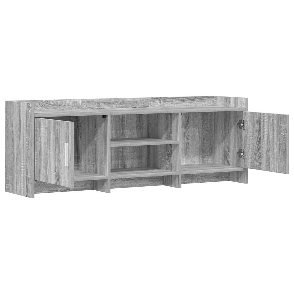 TV Stand 130 x 33 x 47 cm Grey Sonoma Particleboard