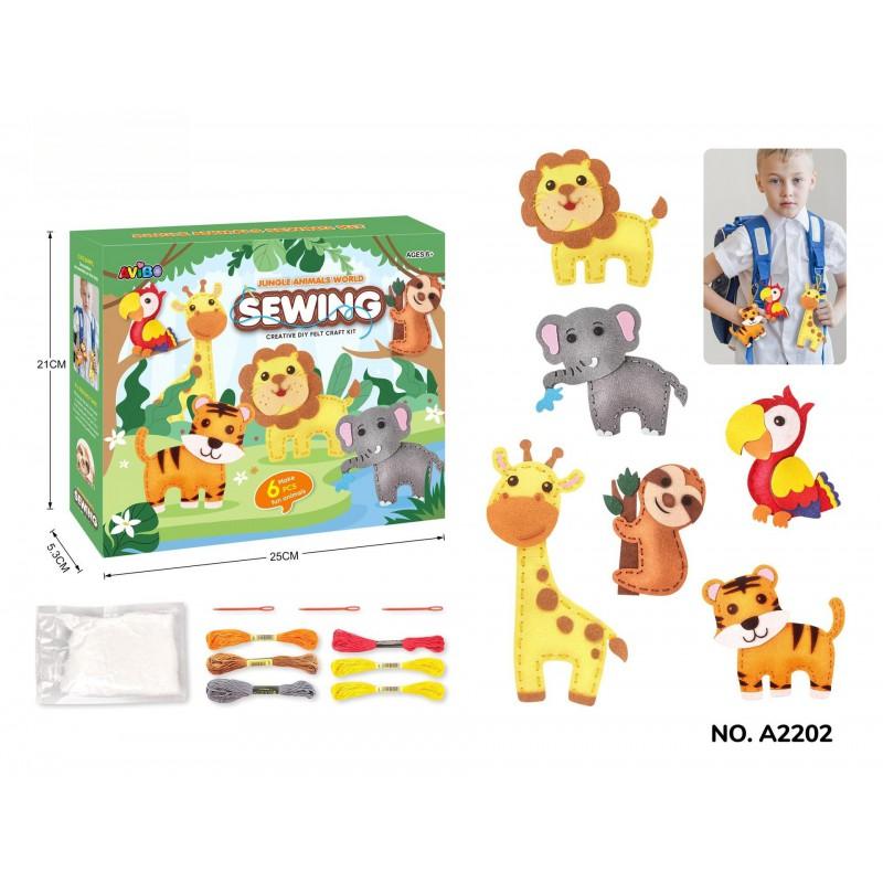 DIY Felt Animal Sewing Kit Kids 4-6 Educational Craft Toy