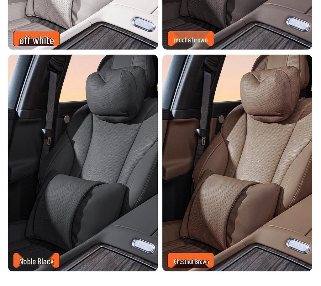 BMW Kopfstützen-Nacken- und Lendenwirbelstützkissen-Set für 3er/5er Serie & X1/X3/X5/X6 - Universell, Ganzjahres
