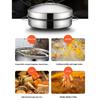 Stainless Steel Steaming Pot with Lid for Fish Vegetables Eggs Multipurpose Double Handle Roasting Pan Kitchen Cookware
