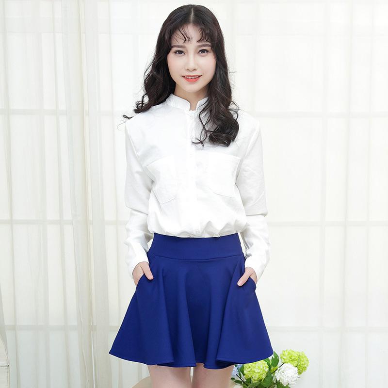 2022 Spring/Summer Women's High-Waisted A-Line Skirt, Anti-Exposure, Plus Size, with Pockets