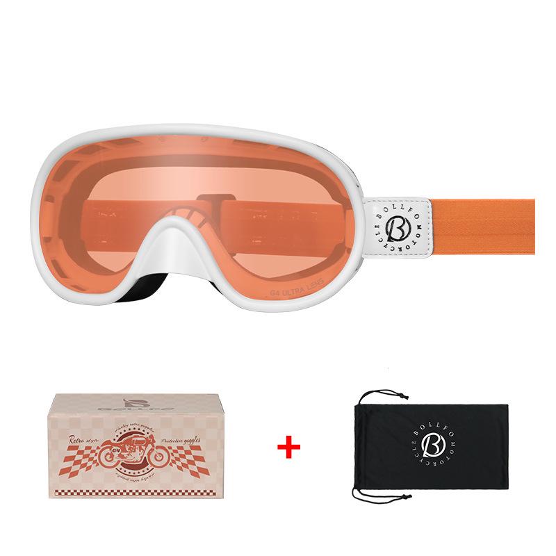 "Day-Night Dual-Use Retro Motorcycle Goggles: Color-Changing, Myopia-Compatible for Harley Helmets"