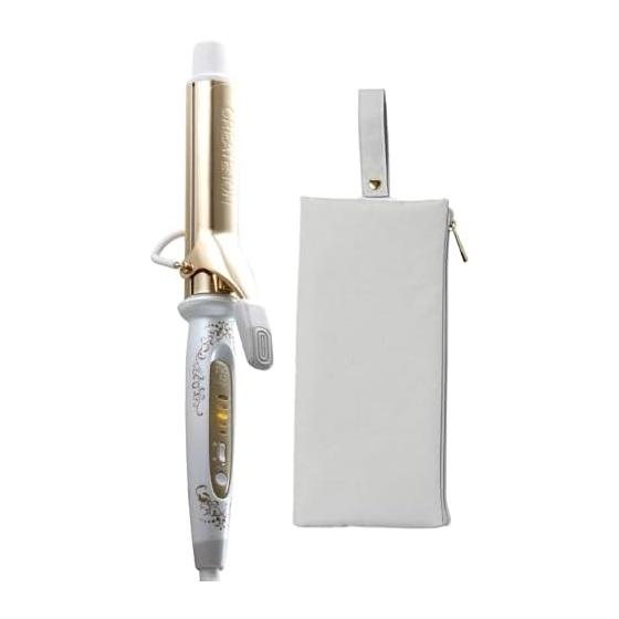 [Authorized store] CREATE ION Curling Iron Grace Curl 32mm CIC-W72010N + Heat Resistant Hair Iron Case (Light Gray) Set Hair Iron