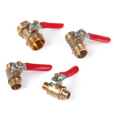 Brass Ball Valve 1/8" 1/4" 3/8" 1/2" Male To Male Bsp Thread With Handle