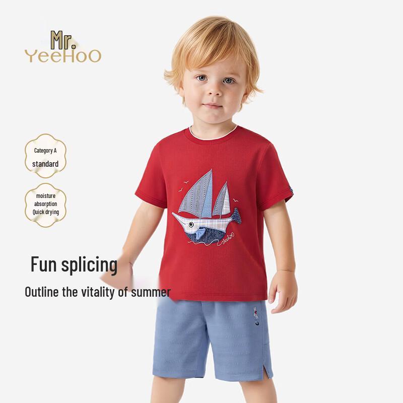 YEEHOO Boy s Breathable Short Sleeve T-Shirt 120