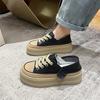 Spring and Autumn new two-wear versatile little white board shoes dissolved muffin platform single shoes casual fashion retro women's shoes