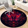 1pc Butterfly Artwork Chair Carpet for Office, Round Non Slip Durable Large Size Office Carpet, Suitable for Office
