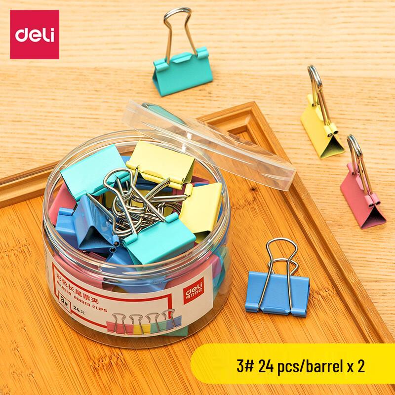 Deli 32mm Colorful Binder Clips, 2-Pack