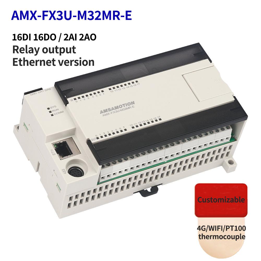 Amsamotion FX3U-M26MR-E M26MT-E Replace For Mitsubishi MELSEC PLC 4AI/2AO MODBUS Analog Transistor Relay EM3 Module