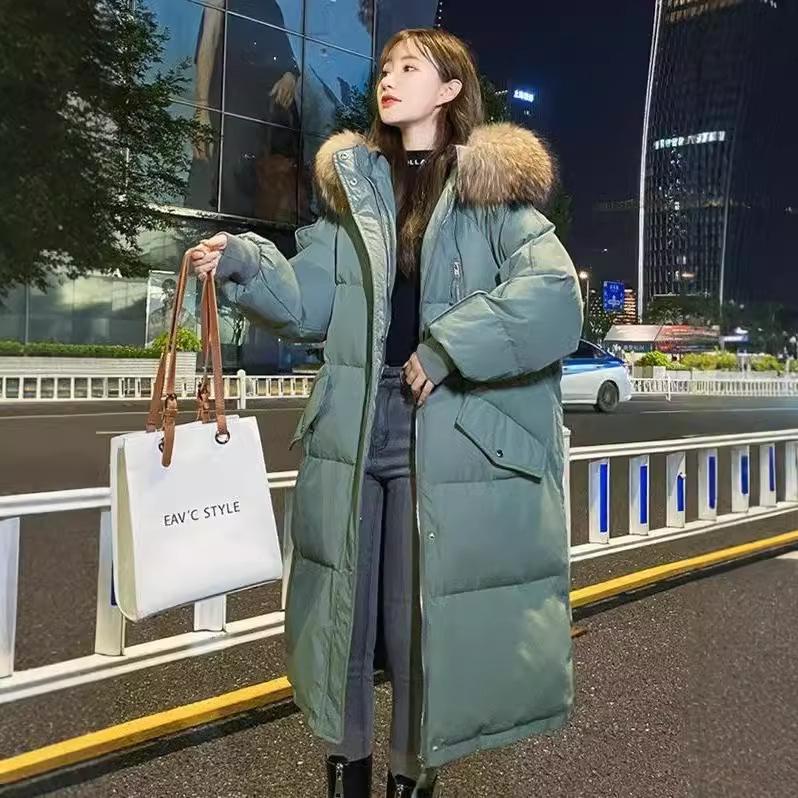 New Style Down Cotton Coat for Women, Winter Korean Version, Mid-length Large Size Bread Coat, Loose Cotton Coat, Thickened Cotton Jacket