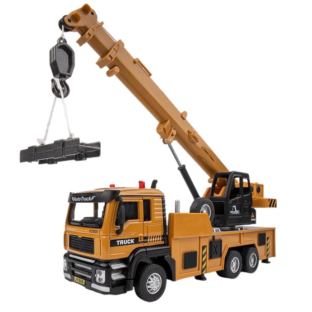 Engineering Vehicle Toys Acousto-optic Rebound Alloy Excavator Garbage Crane Mixer Dumper Model Gifts For Boys Girls