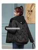 Women's Winter Down Cotton Jacket: Fake Two-Piece Style, Petite, Short, Loose Fit, Korean-Inspired, Bread Coat Design