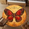 1PC Butterfly Artwork Office Round Area Rug, Under Office Chairs Bedroom Living Room Home Decor, Carpet for Office -1110085