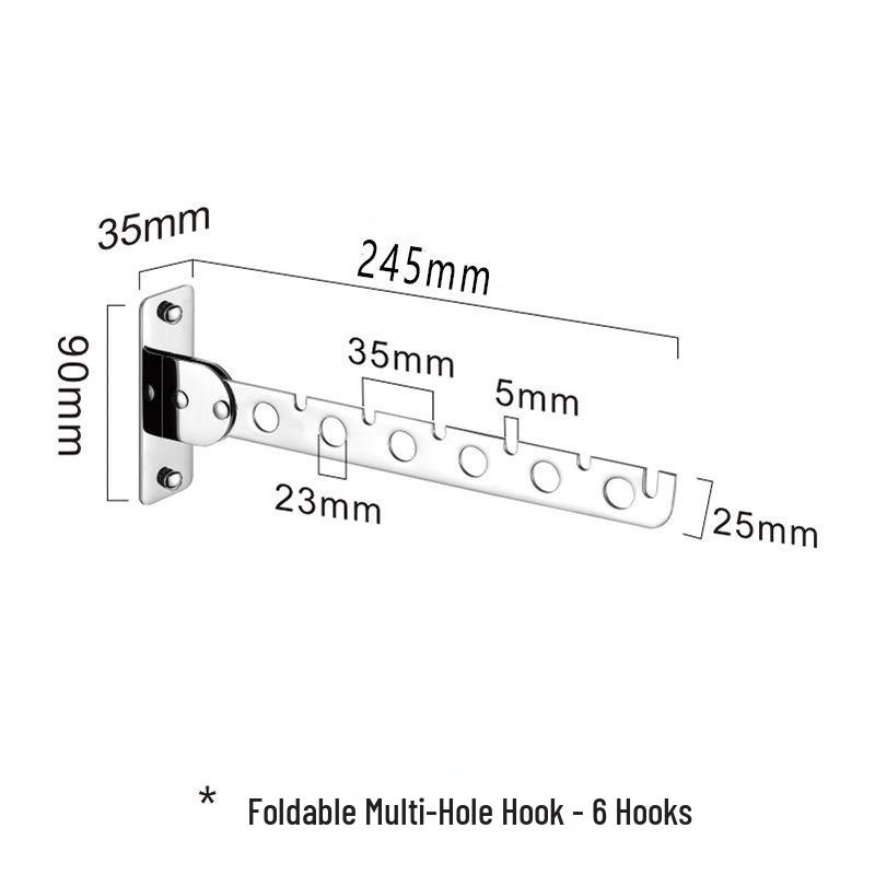 

Настенная сушилка для белья для балкона и улицы, не требующая сверления, складная конструкция из нержавеющей стали 304