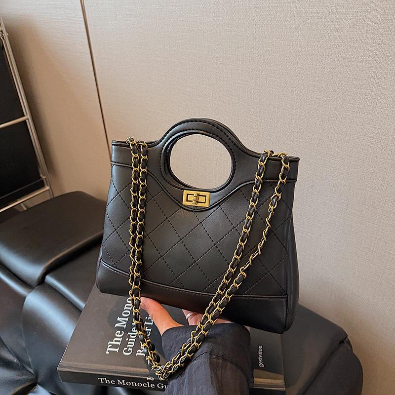 Rhombus Chain Bag Women's New Fashion Contrasting Color Versatile Shoulder Messenger Bag Fashion Handbag