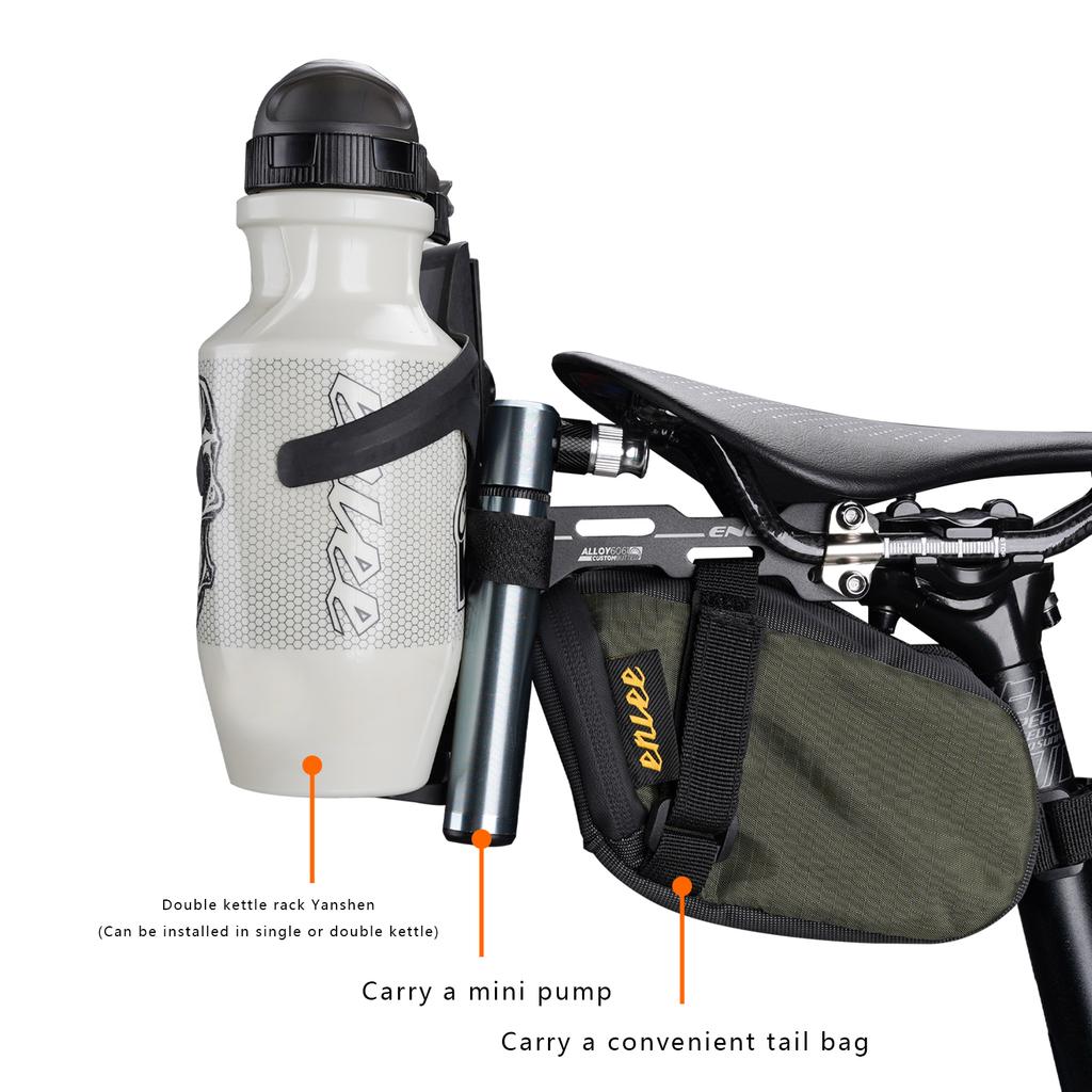 ENLEE Double Cup Bicycle Water Bottle Cage Saddle Extension Holder Cycling Kettle Brackets MTB Road Bike Accessories Parts 6