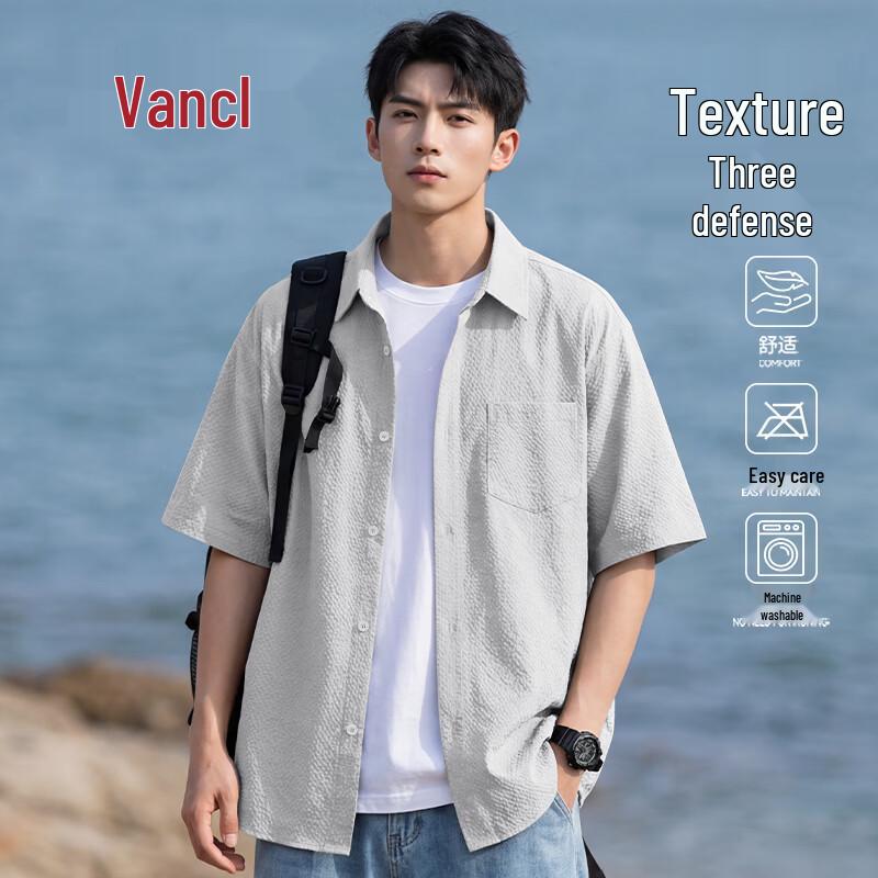 VANCL Men s Short-Sleeve Casual Shirt L