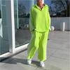 Sports Suit for Women In Summer, Popular Style, Lapel, Long Sleeve, Fashionable and Casual Two-piece Suit