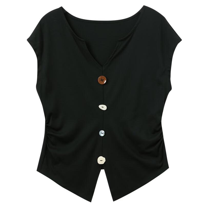 Women's V-Neck Slim Fit Short Sleeve T-Shirt
