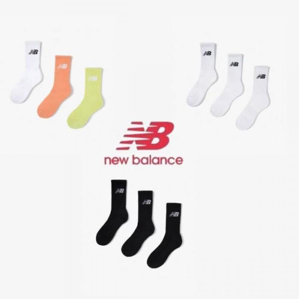 New Balance Jacquard Crew Socks 3 Pack Nbgeeap213 (19)Black/240