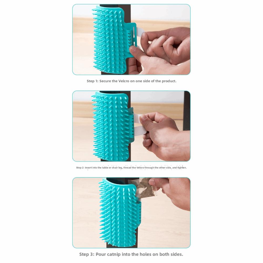 Rubber Cat Wall Comb Easy to Install Cat Hair Remover New Self Grooming Tool  Home Use