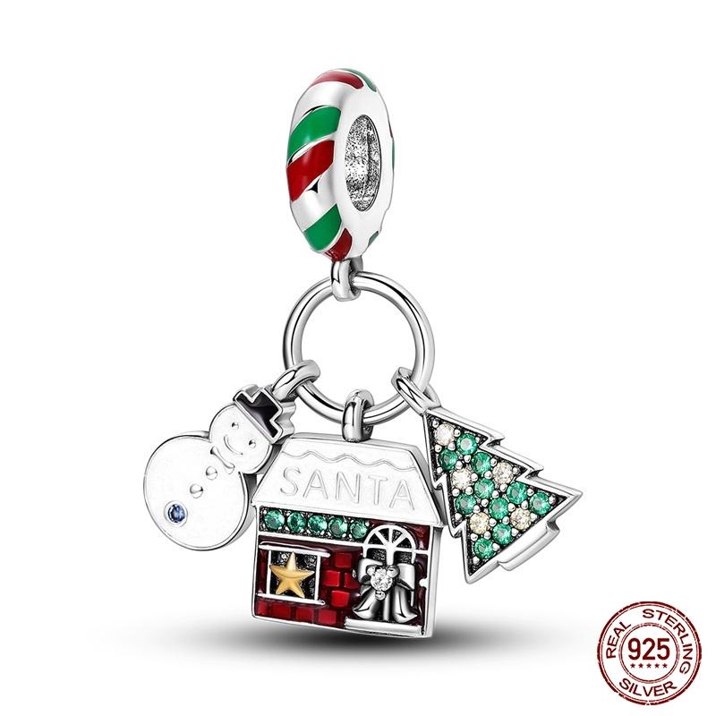 New Copper Fashion Christmas Snowman Elk Ice Boots Charm Bead Suitable For Brand Original Bracelet Diy Jewelry Gift