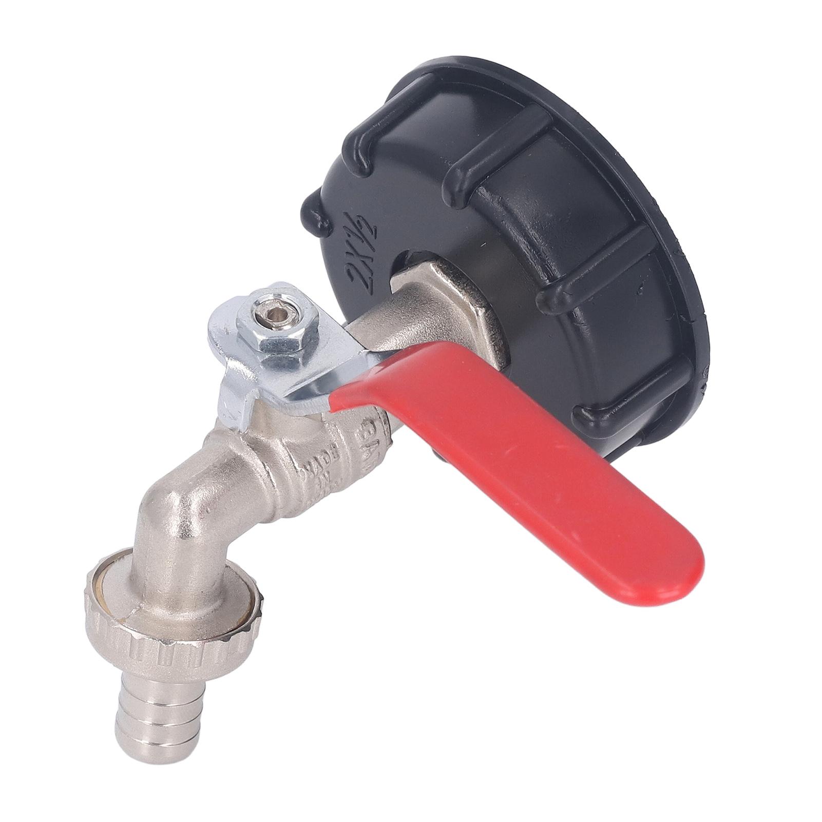 

IBC Tote Adapter 1 2in Leakproof Brass Valve Coarse Thread for 275‑330 Gallon Water Tank Garden Hose Connector Fitting