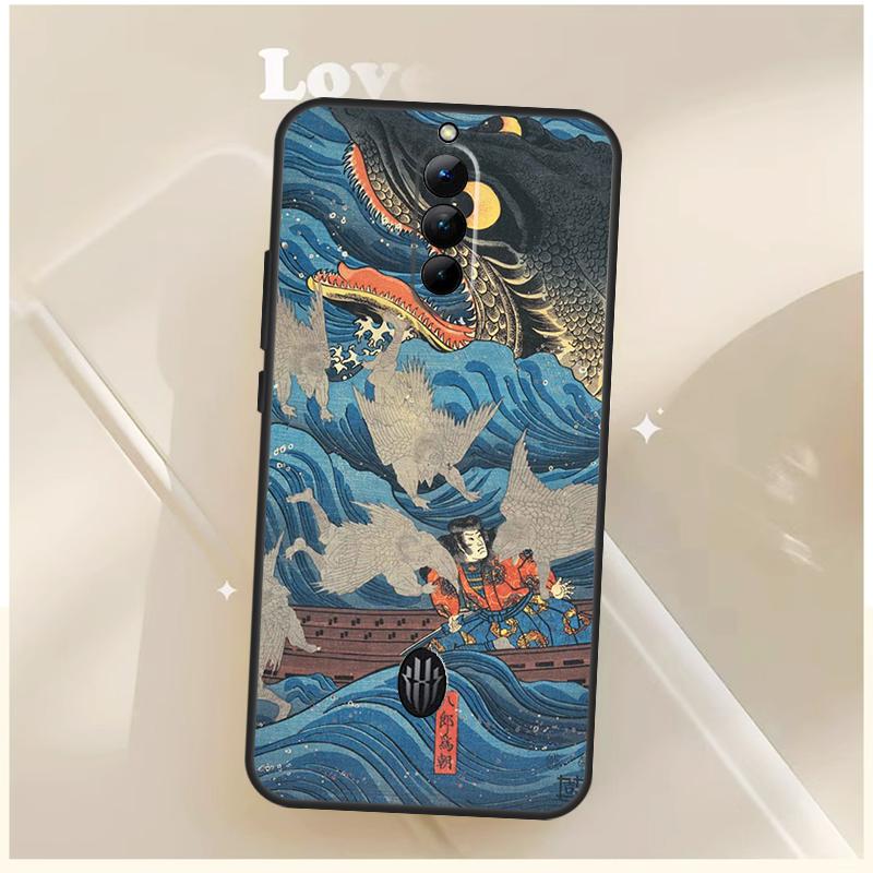 Japanese Pub Wave Anime Art Case For ZTE Nubia Red Magic 10S 9S 8S 8 9 10 11 Pro Plus 6 7 7S 6S For RedMagic 10 Air Cover
