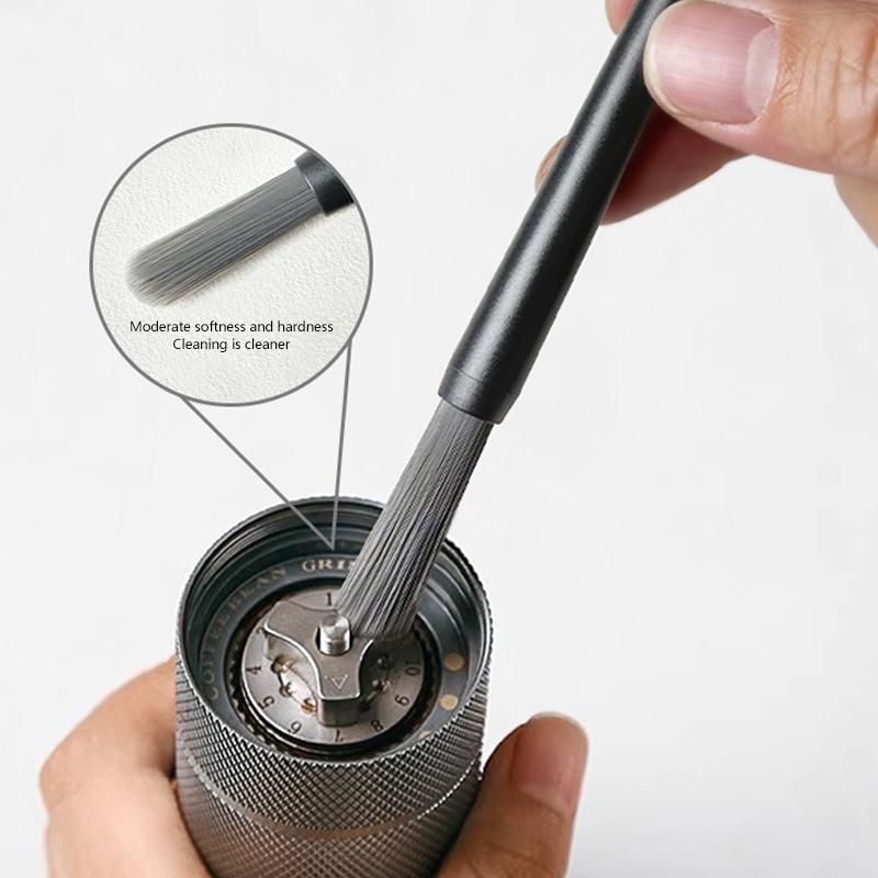 Perie de curățare râșniță de cafea din nailon, mâner din plastic, perie de praf pentru espresso, accesorii de bucătărie pentru barista de fasole