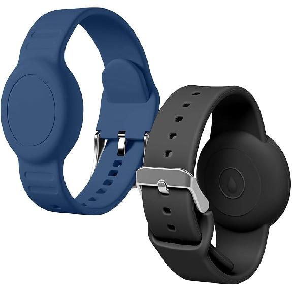 for AirTag Bracelet for Kids, Waterproof Cute Print for Air tag Holder for Kids with Soft Silicone Full Coverage Anti-Lost Hidden for Airtag