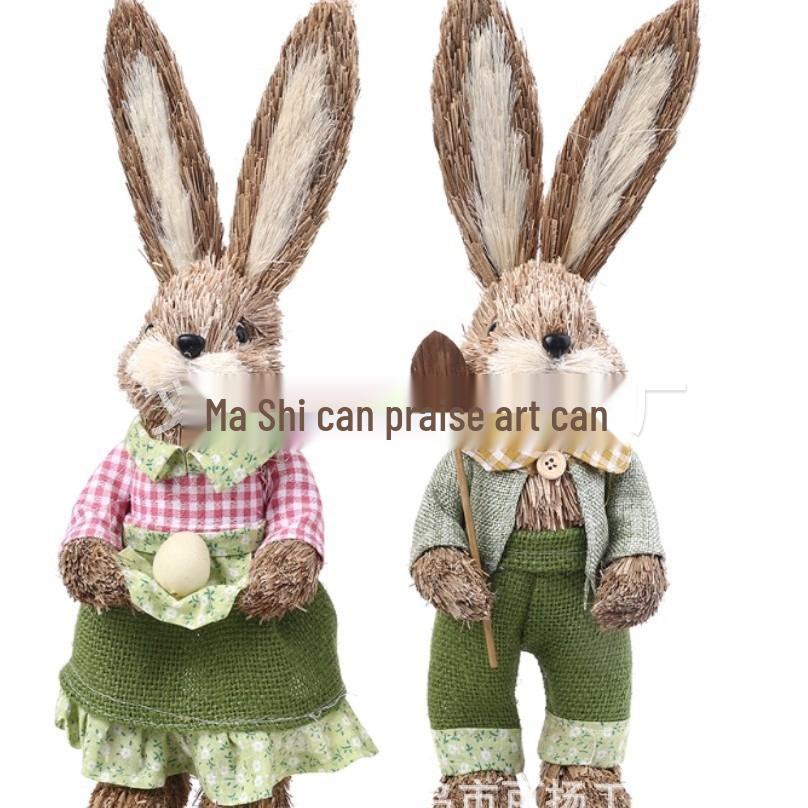 Easter Bunny Cattail Rabbit Ornaments - Home, Mall, and Garden Decor