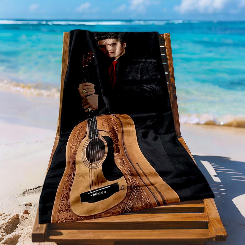 Elvis Beach Towel Super Soft Microfiber Quickdry Fabric Comfortable Lightweight Perfect For Traveling Yoga Camping And Swimming