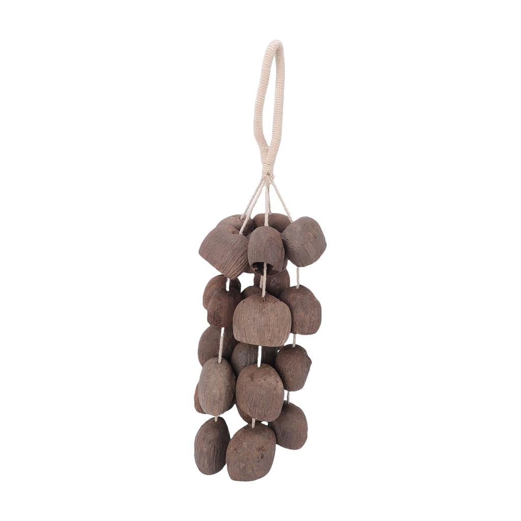 Handmade Natural Shell Wind Chime Composed of 24 Natural Nutshell Yoga Meditation Instrument Shell Shaker Indoor