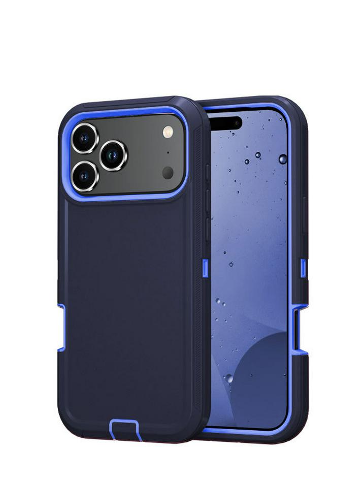 

Міцний чохол-трансформер 3-в-1 для iPhone 17 Pro Max - Трирівневий захист, ідеально підходить для експорту Phone Case Only темно-синього кольору