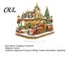 Faux Diamond Art Ornament Kit Christmas Kit, Santa Snowman Hanging DIY Sparkling Ornaments Acrylic Pendant with Rhinestones Craft for Adults, Holiday
