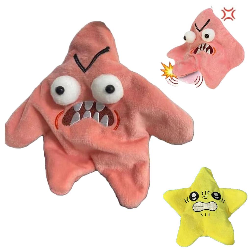 Angry Starfish Plush Toy, Moving Angry Starfish Keychain Mascot, Fun Stress Reliever, Starfish Stuffed Animal, Hanging Toy, Cute Shooting Star, Cute