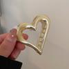Zinc Zinc Alloy Love Heart Metal Hair Claw Hollow Geometric Shark Clip Cute Ponytail Claw Clip  Daily
