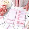 Coquette Pink Bow Sticky Note Set 8 Pads Bowknot Notepad Cute Preppy Writing Reminder Memo Pad Page for Annotating Back to School Office Classroom